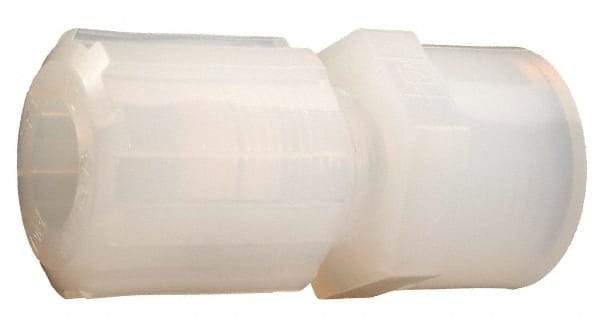 Parker - 3/8" Tube OD, PFA PTFE Plastic Compression Tube Female Straight Adapter - 1/4 NPT Pipe, 300°F Max, Plastic Grip - Benchmark Tooling