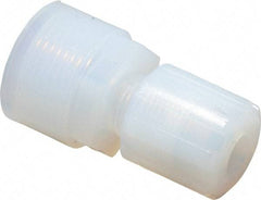 Parker - 3/8" Tube OD, PFA PTFE Plastic Compression Tube Female Straight Adapter - 1/2 NPT Pipe, 300°F Max, Plastic Grip - Benchmark Tooling