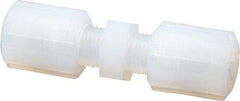 Parker - 1/4" Tube OD, PFA PTFE Plastic Compression Tube Union - 325°F Max, Plastic Grip - Benchmark Tooling