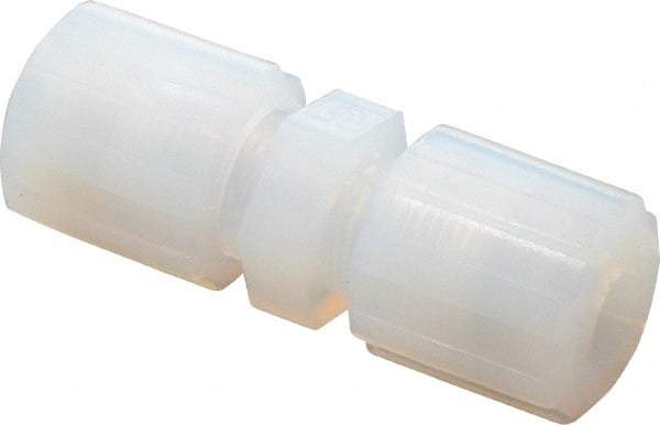 Parker - 3/8" Tube OD, PFA PTFE Plastic Compression Tube Union - 325°F Max, Plastic Grip - Benchmark Tooling