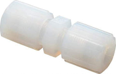 Parker - 3/8" Tube OD, PFA PTFE Plastic Compression Tube Union - 325°F Max, Plastic Grip - Benchmark Tooling
