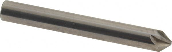 Made in USA - 1/4" Head Diam, 1/4" Shank Diam, 6 Flute 82° Solid Carbide Countersink - Benchmark Tooling