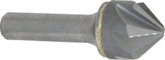 Made in USA - 1" Head Diam, 1/2" Shank Diam, 6 Flute 90° Solid Carbide Countersink - Benchmark Tooling