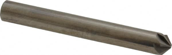 Made in USA - 1/4" Head Diam, 1/4" Shank Diam, 6 Flute 100° Solid Carbide Countersink - Benchmark Tooling