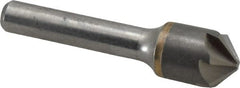 Made in USA - 5/8" Head Diam, 3/8" Shank Diam, 6 Flute 100° Solid Carbide Countersink - Benchmark Tooling