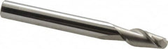 Accupro - 7/16" Diam, 1" LOC, 2 Flute Solid Carbide Ball End Mill - Uncoated, Single End, 4" OAL, 7/16" Shank Diam, Spiral Flute - Benchmark Tooling