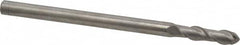 Accupro - 3/8" Diam, 1-1/2" LOC, 2 Flute Solid Carbide Ball End Mill - Uncoated, Single End, 6" OAL, 3/8" Shank Diam, Spiral Flute - Benchmark Tooling