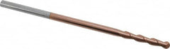 Accupro - 1/4" Diam, 1-1/2" LOC, 2 Flute Solid Carbide Ball End Mill - TiCN Finish, Single End, 6" OAL, 1/4" Shank Diam, Spiral Flute - Benchmark Tooling