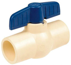 NIBCO - 2-1/2" Pipe, Standard Port, PVC Miniature Ball Valve - 1 Piece, Inline - One Way Flow, FNPT x FNPT Ends, Tee Handle, 150 WOG - Benchmark Tooling