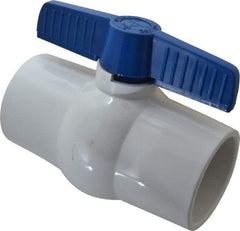 NIBCO - 3" Pipe, Standard Port, PVC Miniature Ball Valve - 1 Piece, Inline - One Way Flow, Solvent x Solvent Ends, Tee Handle, 150 WOG - Benchmark Tooling