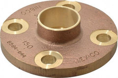 NIBCO - 1-1/2" Pipe, 5" OD, Cast Copper Companion Pipe Flange - 150 psi, C End Connection, 3-7/8" Across Bolt Hole Centers - Benchmark Tooling