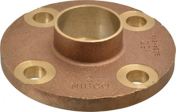 NIBCO - 2" Pipe, 6" OD, Cast Copper Companion Pipe Flange - 150 psi, C End Connection, 4-3/4" Across Bolt Hole Centers - Benchmark Tooling