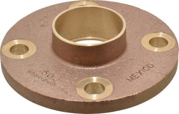 NIBCO - 2-1/2" Pipe, 7" OD, Cast Copper Companion Pipe Flange - 150 psi, C End Connection, 5-1/2" Across Bolt Hole Centers - Benchmark Tooling