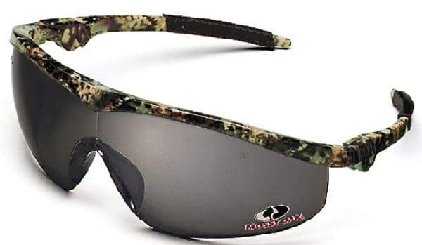 MCR Safety - Silver Mirror Lenses, Framed Safety Glasses - Scratch Resistant, Camouflage Plastic Frame, Adjustable Temples, Size Universal, Wrap Around - Benchmark Tooling