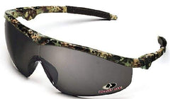 MCR Safety - Silver Mirror Lenses, Framed Safety Glasses - Scratch Resistant, Camouflage Plastic Frame, Adjustable Temples, Size Universal, Wrap Around - Benchmark Tooling