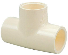 NIBCO - 1-1/2 x 1-1/2 x 1" CPVC Plastic Pipe Tee - Slip x Slip x Slip End Connections - Benchmark Tooling
