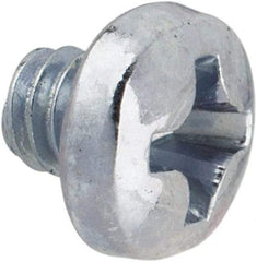 Value Collection - #5-40 UNC, 1/8" Length Under Head Phillips Drive Machine Screw - Pan Head, Grade J82 Steel, Zinc-Plated Finish, Without Washer - Benchmark Tooling