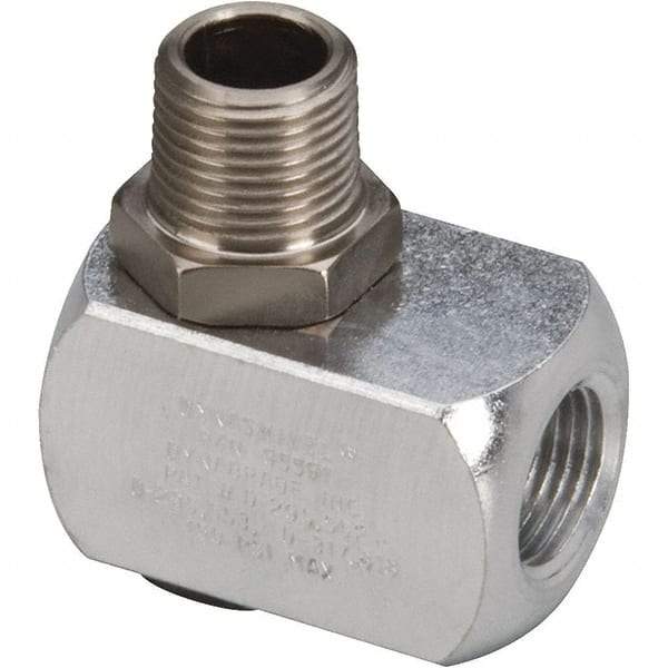 Dynabrade - 3/8 Male NPT Pneumatic Hose Single Pivot Fitting - Aluminum - Benchmark Tooling