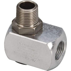 Dynabrade - 3/8 Male NPT Pneumatic Hose Single Pivot Fitting - Aluminum - Benchmark Tooling