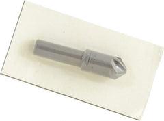 Made in USA - 1/2" Head Diam, 3/8" Shank Diam, 6 Flute 90° High Speed Steel Countersink - Benchmark Tooling