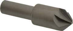 Made in USA - 3/4" Head Diam, 1/2" Shank Diam, 6 Flute 90° High Speed Steel Countersink - Benchmark Tooling