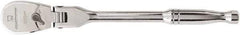 GearWrench - 1/4" Drive Pear Head Ratchet - Full Polish Chrome Finish, 6" OAL, 60 Gear Teeth, Full Polished Handle, Flex Head - Benchmark Tooling