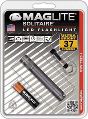 Mag-Lite - Clear LED Bulb, 47 Lumens, Mini Flashlight - Gray Aluminum Body, 1 AAA Alkaline Battery Included - Benchmark Tooling