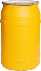 Eagle - 55 Gallon Yellow Cylindrical Polyethylene Open Head Drum - 36-3/8" High x 23" Diam - Benchmark Tooling