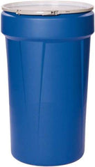 Eagle - 55 Gallon Blue Tapered Cylinder Polyethylene Open Head Drum - 39-1/8" High x 23-3/4" Diam - Benchmark Tooling