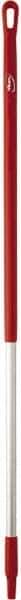 Vikan - 51 x 1-1/4" Aluminum Squeegee Handle - European Threaded Connection, Red - Benchmark Tooling