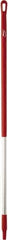 Vikan - 51 x 1-1/4" Aluminum Squeegee Handle - European Threaded Connection, Red - Benchmark Tooling