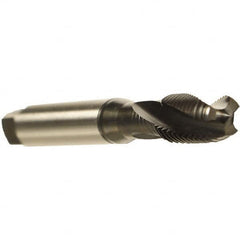 Emuge - 5/16-18 UNC 3 Flute 3BX Modified Bottoming Spiral Flute Tap - Cobalt, Oxide Finish, 2-23/32" OAL, Right Hand Flute, Right Hand Thread, Series Rekord D - Exact Industrial Supply