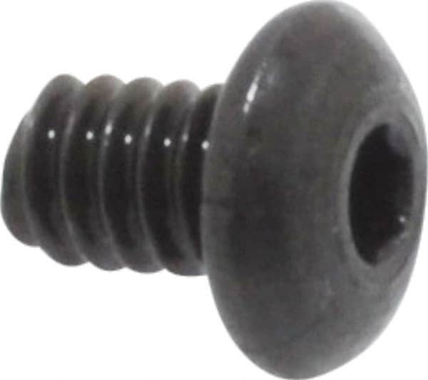 Value Collection - #2-56 UNC Hex Socket Drive, Button Screw - Alloy Steel, Black Oxide Finish, Fully Threaded, 1/8" Length Under Head - Benchmark Tooling