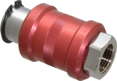 Legris - 1/2" Pipe, FNPT x FNPT, Nickel Plated Brass Standard Slide Valve - 230 Max psi, Anodized Aluminum Sleeve - Benchmark Tooling