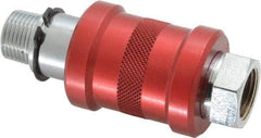 Legris - 3/8" Pipe, MNPT x FNPT, Nickel Plated Brass Standard Slide Valve - 230 Max psi, Anodized Aluminum Sleeve - Benchmark Tooling