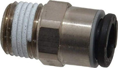 Legris - 6mm Outside Diam, 1/8 NPT, Nickel Plated Brass Push-to-Connect Tube Male Connector - 290 Max psi, Tube to Male NPT Connection, Buna Nitrile O-Ring - Benchmark Tooling