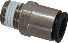 Legris - 10mm Outside Diam, 1/4 NPT, Nickel Plated Brass Push-to-Connect Tube Male Connector - 290 Max psi, Tube to Male NPT Connection, Buna Nitrile O-Ring - Benchmark Tooling
