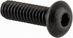 Value Collection - #2-56 UNC Hex Socket Drive, Button Screw - Alloy Steel, Black Oxide Finish, Fully Threaded, 5/16" Length Under Head - Benchmark Tooling