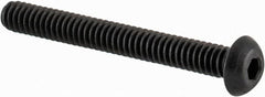 Value Collection - #2-56 UNC Hex Socket Drive, Button Screw - Alloy Steel, Black Oxide Finish, Fully Threaded, 3/4" Length Under Head - Benchmark Tooling