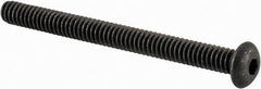 Value Collection - #2-56 UNC Hex Socket Drive, Button Screw - Alloy Steel, Black Oxide Finish, Fully Threaded, 1" Length Under Head - Benchmark Tooling