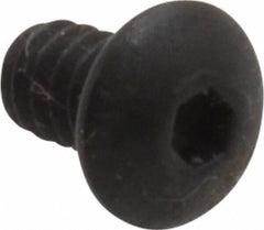 Value Collection - #4-40 UNC Hex Socket Drive, Button Screw - Alloy Steel, Black Oxide Finish, Fully Threaded, 3/16" Length Under Head - Benchmark Tooling