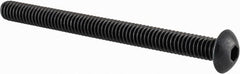 Value Collection - #8-32 UNC Hex Socket Drive, Button Screw - Alloy Steel, Black Oxide Finish, Fully Threaded, 2" Length Under Head - Benchmark Tooling