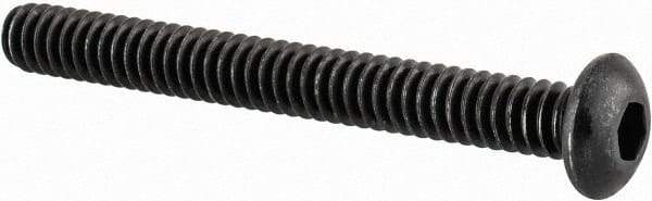 Value Collection - #10-24 UNC Hex Socket Drive, Button Screw - Alloy Steel, Black Oxide Finish, Fully Threaded, 1-3/4" Length Under Head - Benchmark Tooling