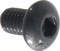 Value Collection - #10-32 UNF Hex Socket Drive, Button Screw - Alloy Steel, Black Oxide Finish, Fully Threaded, 5/16" Length Under Head - Benchmark Tooling