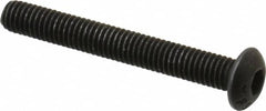 Value Collection - #10-32 UNF Hex Socket Drive, Button Screw - Alloy Steel, Black Oxide Finish, Fully Threaded, 1-1/2" Length Under Head - Benchmark Tooling