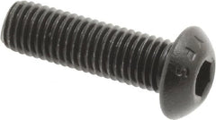 Value Collection - 1/4-28 UNF Hex Socket Drive, Button Screw - Alloy Steel, Black Oxide Finish, Fully Threaded, 7/8" Length Under Head - Benchmark Tooling