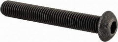 Value Collection - 1/4-28 UNF Hex Socket Drive, Button Screw - Alloy Steel, Black Oxide Finish, Fully Threaded, 1-3/4" Length Under Head - Benchmark Tooling