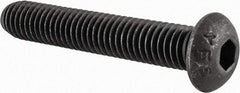 Value Collection - 3/8-16 UNC Hex Socket Drive, Button Screw - Alloy Steel, Black Oxide Finish, Fully Threaded, 2-1/4" Length Under Head - Benchmark Tooling