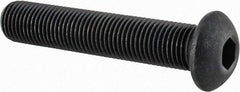 Value Collection - 3/8-24 UNF Hex Socket Drive, Button Screw - Alloy Steel, Black Oxide Finish, Fully Threaded, 2" Length Under Head - Benchmark Tooling