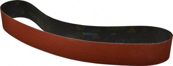 3M - 2-1/2" Wide x 48" OAL, 60 Grit, Ceramic Abrasive Belt - Ceramic, Medium, Coated, YF Weighted Cloth Backing, Wet/Dry, Series 777F - Benchmark Tooling